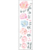 Peony Flowers Wall Decal Watercolor Floral Flowers Peel and Stick Fabric Stickers