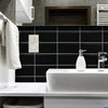 Peel and Stick Tile Stickers Pack of 5 Big Brick Black Subway Tiles