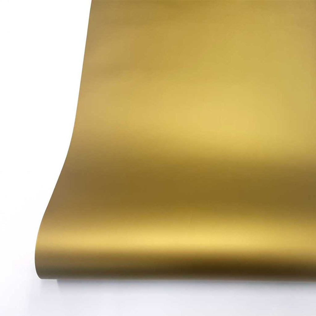 Matte Metallic Gold Adhesive Vinyl Wrap roll – RoyalWallSkins