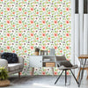 Floral pattern Debe Peel & Stick Removeable Fabric Wallpaper