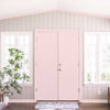 Matte Pale pink Wallpaper Painted Look Wood Grain Self Adhesive Paper