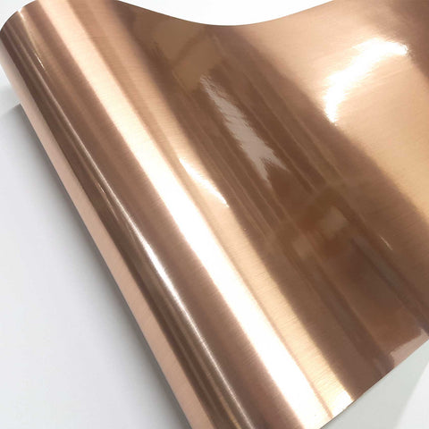 Metal Look Interior Film Rose Gold, Waterproof Metallic Shelf Liner