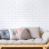 Self-Adhesive White Brick Wall Tiles Wallpaper