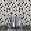 Peel and Stick Pvc Foaming Wallpaper Black mixed color Tranoroa 19.6" x 78.7"