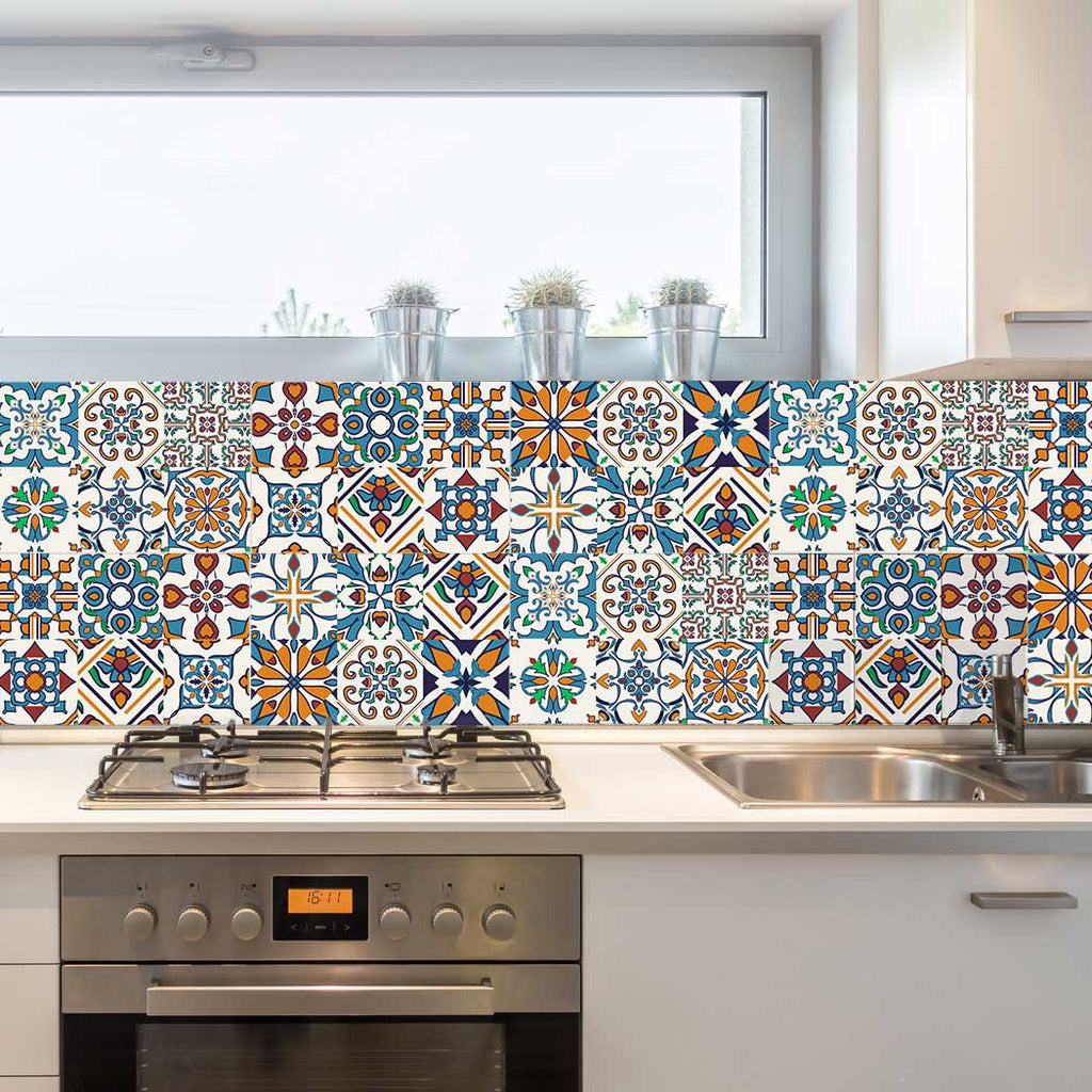 Decorative Tiles Stickers Motril - Pack of 16 tiles - Tile Decals Art –  RoyalWallSkins