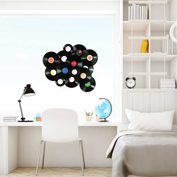 Vintage vinyl records Wall Sticker Peel and stick Wall Decal for kids Room Decor