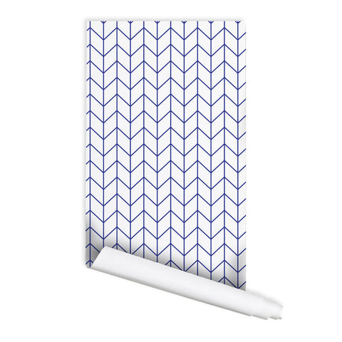 Herringbone Line Peel & Stick Repositionable Fabric Wallpaper