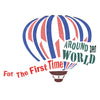 Hot Air Balloon Around the world stencil template for DIY home decor crafts